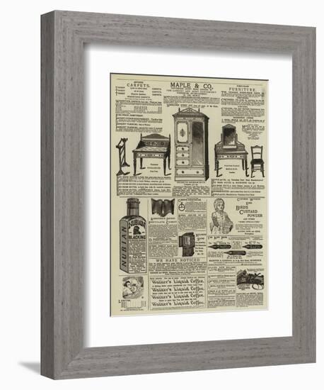 Page of Advertisements-null-Framed Giclee Print