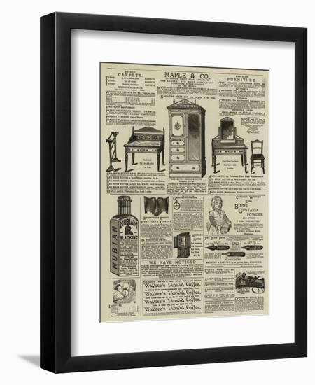 Page of Advertisements-null-Framed Giclee Print