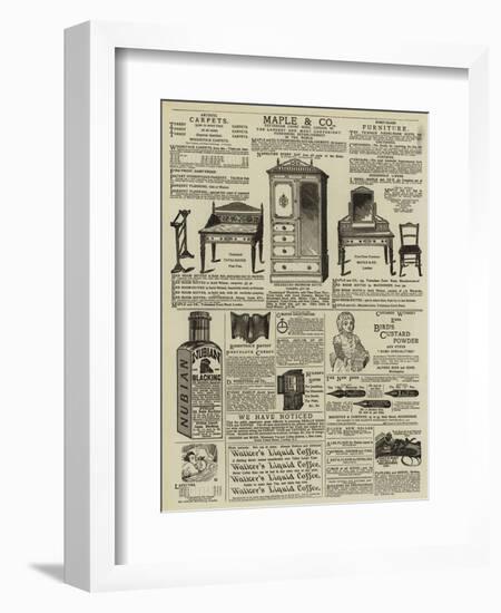 Page of Advertisements-null-Framed Giclee Print