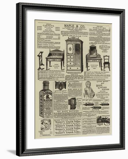 Page of Advertisements-null-Framed Giclee Print