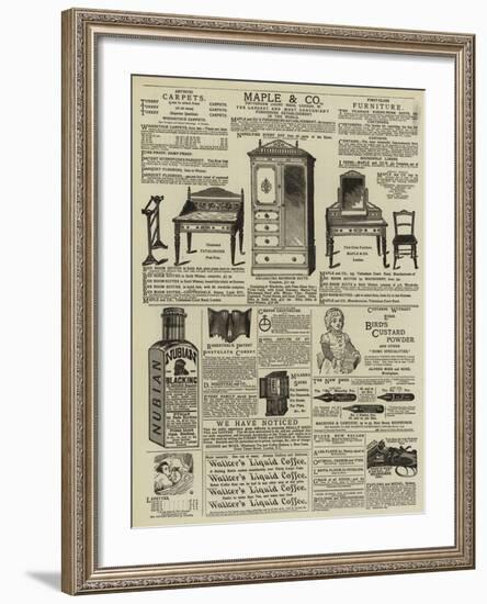 Page of Advertisements-null-Framed Giclee Print