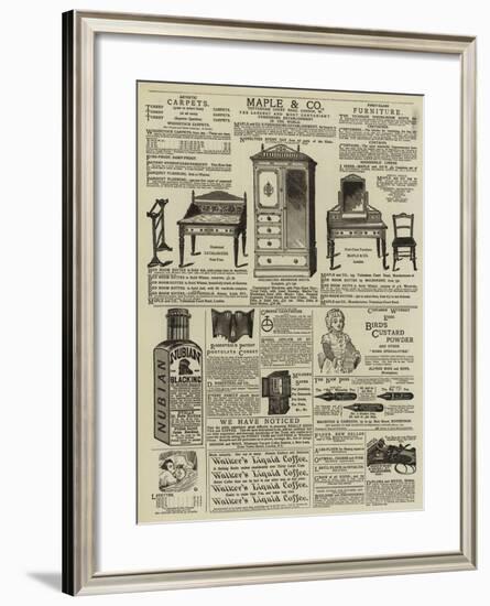 Page of Advertisements-null-Framed Giclee Print