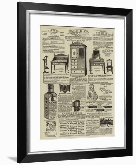 Page of Advertisements-null-Framed Giclee Print