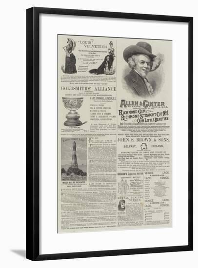 Page of Advertisements-null-Framed Giclee Print