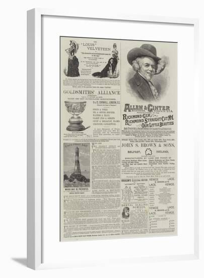 Page of Advertisements-null-Framed Giclee Print