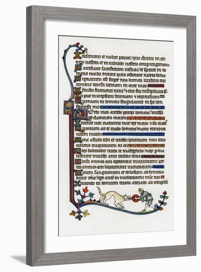 Page of Decorated Text, 1284-1316-null-Framed Giclee Print