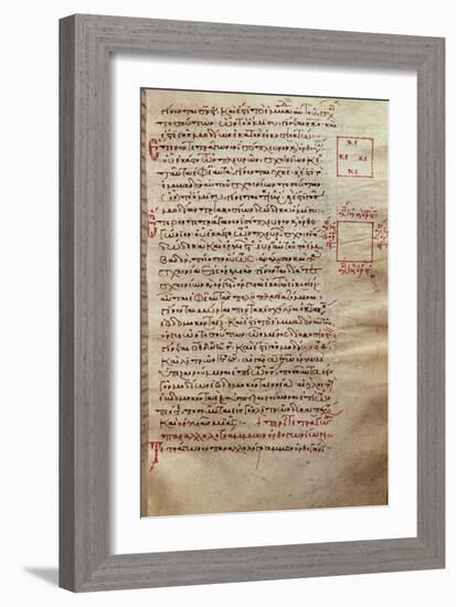 Page of Text with Geometrical Figures, from Geometry by Euclid-null-Framed Giclee Print