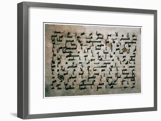 Page of the Koran from Egypt, 9th century. Artist: Unknown-Unknown-Framed Giclee Print