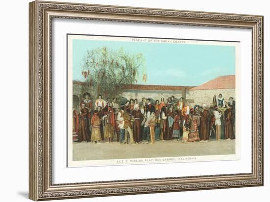 Pageant of Indian Crafts, San Gabriel Mission, California-null-Framed Art Print