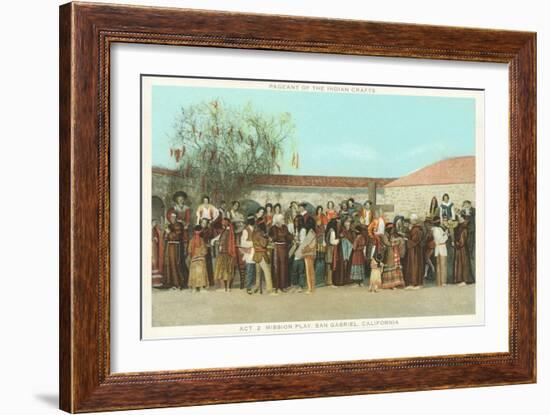 Pageant of Indian Crafts, San Gabriel Mission, California-null-Framed Art Print