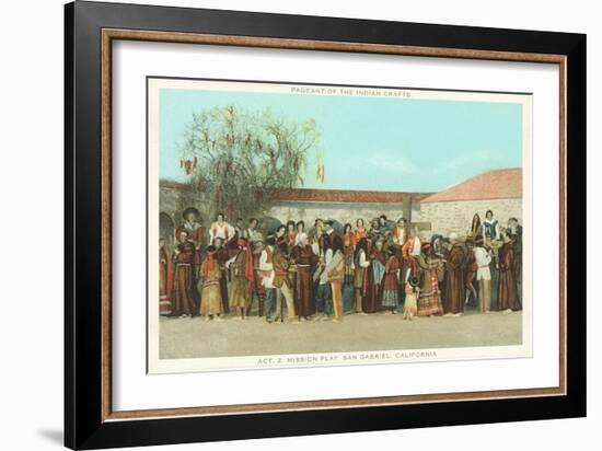 Pageant of Indian Crafts, San Gabriel Mission, California-null-Framed Art Print