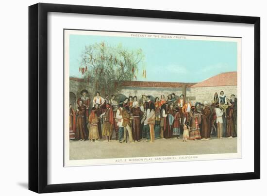 Pageant of Indian Crafts, San Gabriel Mission, California-null-Framed Art Print