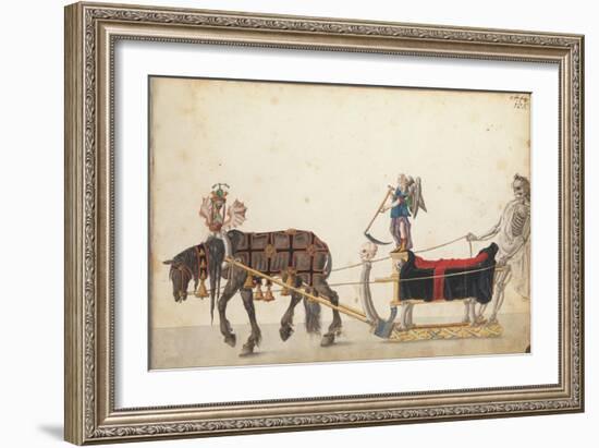 Pageant sleigh in parade, c.1640-German School-Framed Giclee Print