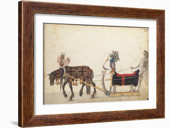 Pageant sleigh in parade, c.1640-German School-Framed Giclee Print