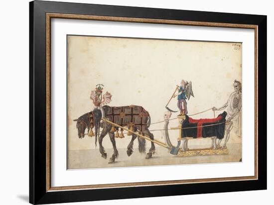 Pageant sleigh in parade, c.1640-German School-Framed Giclee Print