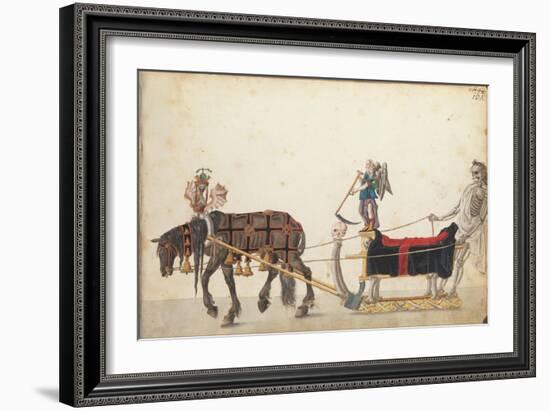 Pageant sleigh in parade, c.1640-German School-Framed Giclee Print