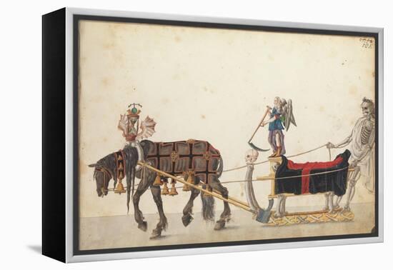 Pageant sleigh in parade, c.1640-German School-Framed Premier Image Canvas