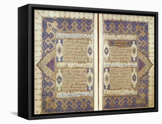 Pages From a Qur'an-null-Framed Premier Image Canvas