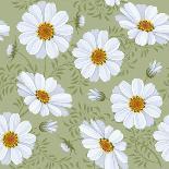 Retro Flower Seamless Pattern - Magnolia. Vector. Easy to Edit.-Pagina-Framed Art Print