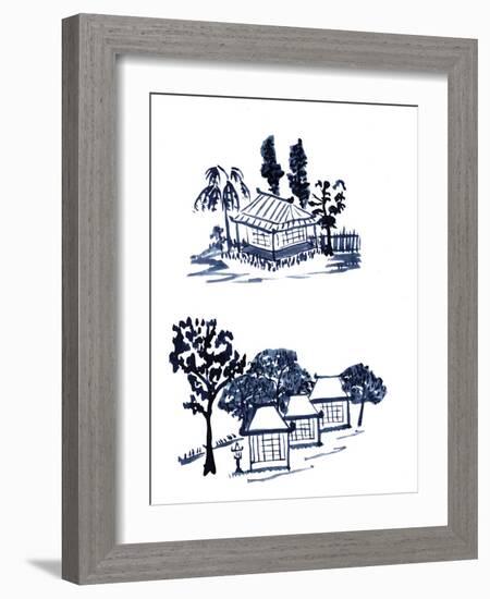 Pagoda 4-Cheryl Bartley-Framed Giclee Print