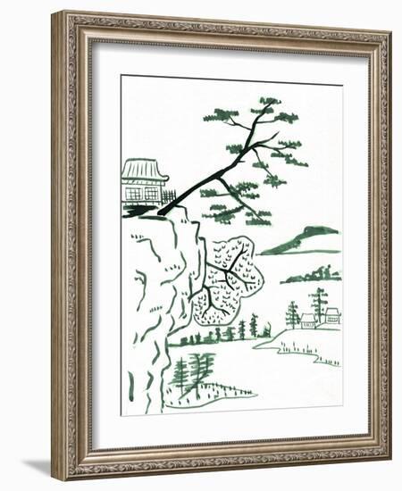 Pagoda 6-Cheryl Bartley-Framed Giclee Print