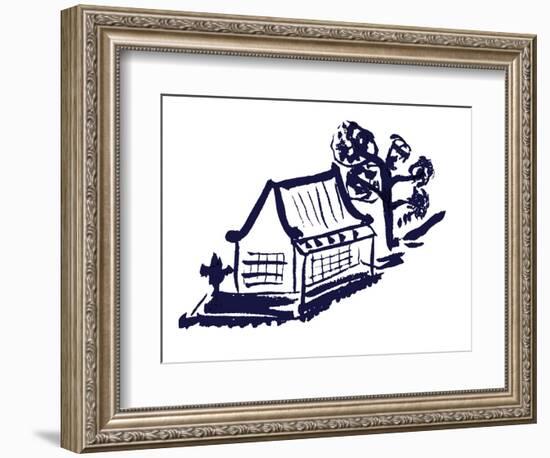 Pagoda 9-Cheryl Bartley-Framed Giclee Print