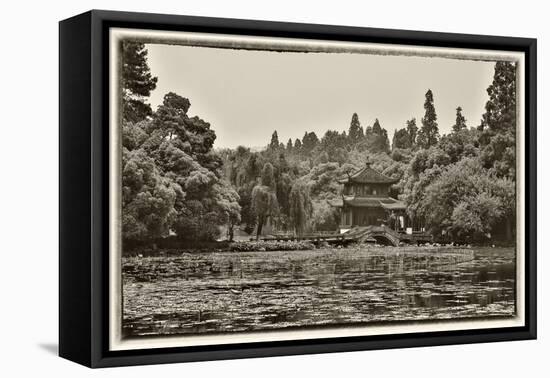 Pagoda Along the Waterfront West Lake, Hangzhou-Darrell Gulin-Framed Premier Image Canvas