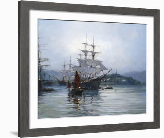 Pagoda Anchorage II-Montague Dawson-Framed Premium Giclee Print