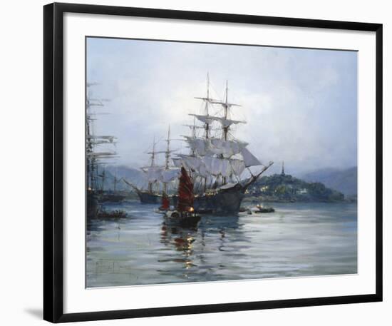 Pagoda Anchorage II-Montague Dawson-Framed Premium Giclee Print