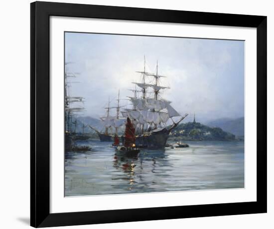 Pagoda Anchorage II-Montague Dawson-Framed Premium Giclee Print