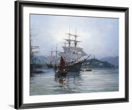 Pagoda Anchorage II-Montague Dawson-Framed Premium Giclee Print