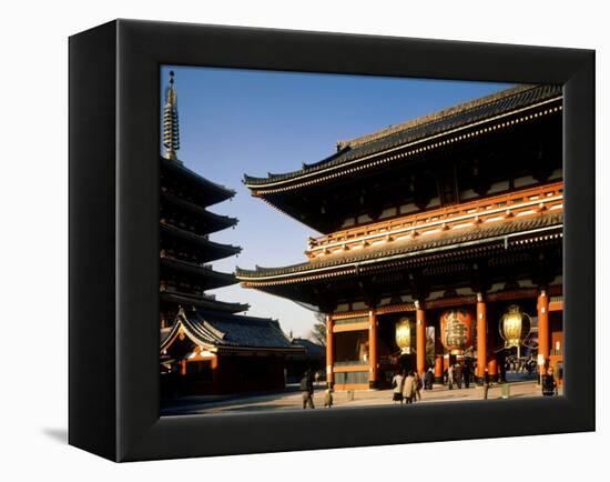 Pagoda and Gate of Sensoji Temple, Asakusa, Tokyo, Japan-null-Framed Premier Image Canvas