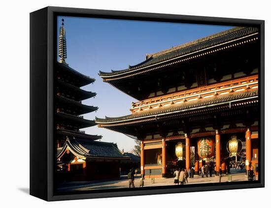 Pagoda and Gate of Sensoji Temple, Asakusa, Tokyo, Japan-null-Framed Premier Image Canvas