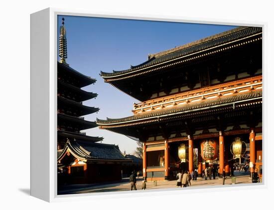 Pagoda and Gate of Sensoji Temple, Asakusa, Tokyo, Japan-null-Framed Premier Image Canvas