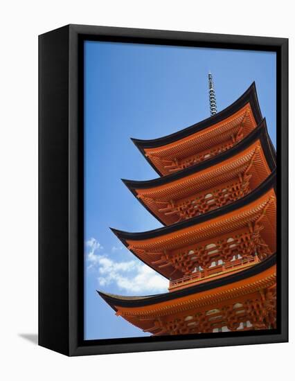 Pagoda at Itsukushima Jinja Shrine-Rudy Sulgan-Framed Premier Image Canvas