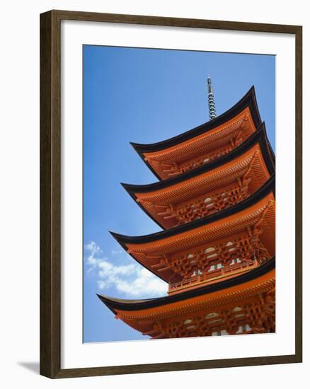 Pagoda at Itsukushima Jinja Shrine-Rudy Sulgan-Framed Photographic Print