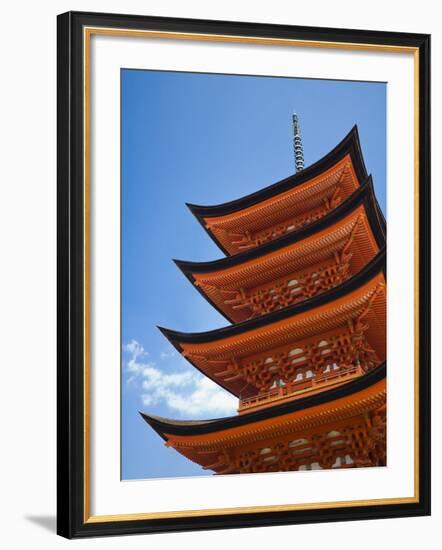 Pagoda at Itsukushima Jinja Shrine-Rudy Sulgan-Framed Photographic Print