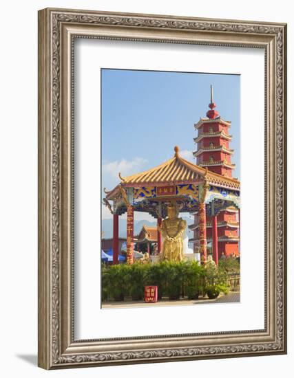 Pagoda at Ten Thousand Buddhas Monastery, Shatin, New Territories, Hong Kong, China, Asia-Ian Trower-Framed Photographic Print