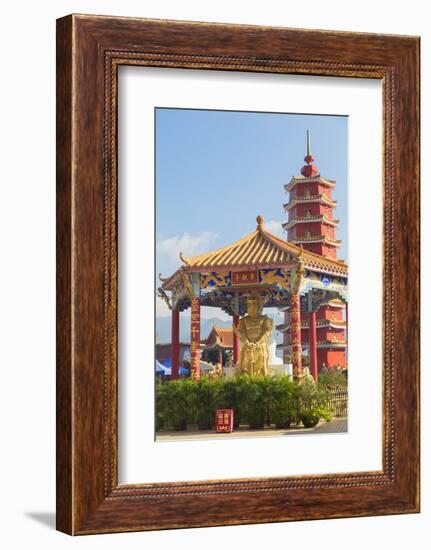 Pagoda at Ten Thousand Buddhas Monastery, Shatin, New Territories, Hong Kong, China, Asia-Ian Trower-Framed Photographic Print