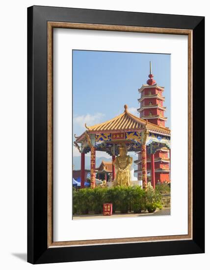 Pagoda at Ten Thousand Buddhas Monastery, Shatin, New Territories, Hong Kong, China, Asia-Ian Trower-Framed Photographic Print