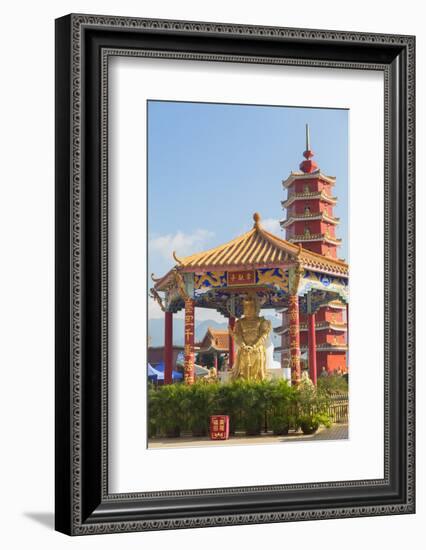 Pagoda at Ten Thousand Buddhas Monastery, Shatin, New Territories, Hong Kong, China, Asia-Ian Trower-Framed Photographic Print