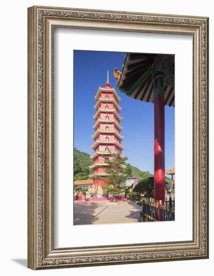 Pagoda at Ten Thousand Buddhas Monastery, Shatin, New Territories, Hong Kong, China, Asia-Ian Trower-Framed Photographic Print