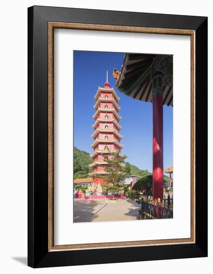 Pagoda at Ten Thousand Buddhas Monastery, Shatin, New Territories, Hong Kong, China, Asia-Ian Trower-Framed Photographic Print