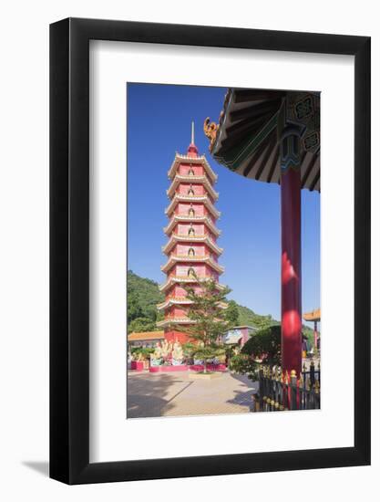 Pagoda at Ten Thousand Buddhas Monastery, Shatin, New Territories, Hong Kong, China, Asia-Ian Trower-Framed Photographic Print