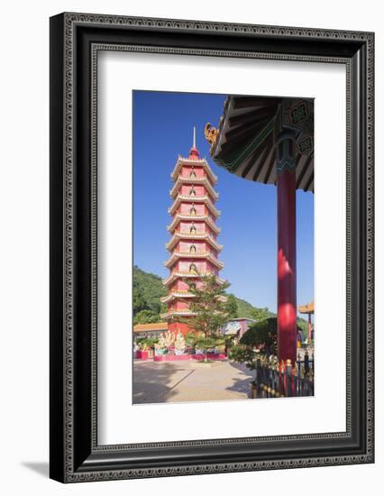 Pagoda at Ten Thousand Buddhas Monastery, Shatin, New Territories, Hong Kong, China, Asia-Ian Trower-Framed Photographic Print