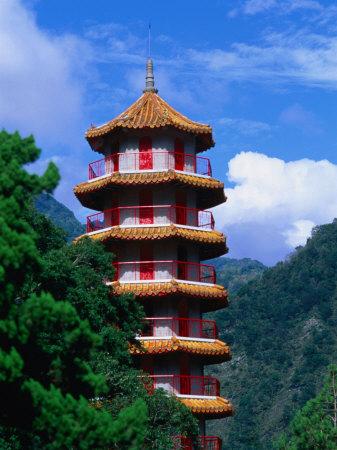 Pagoda At Tienhsiang Taroko Gorge National Park Hualien Taiwan Photographic Print By Martin Moos Artcom - 