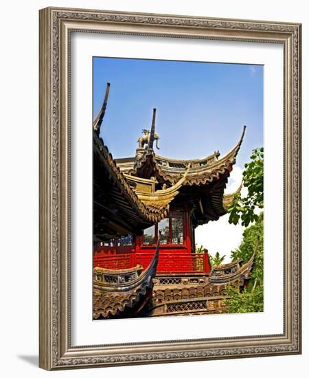 Pagoda at Yuyuan Garden, Old Town, Shanghai, China-Miva Stock-Framed Photographic Print