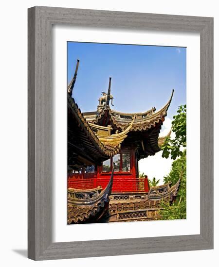 Pagoda at Yuyuan Garden, Old Town, Shanghai, China-Miva Stock-Framed Photographic Print