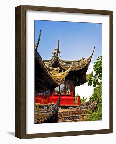 Pagoda at Yuyuan Garden, Old Town, Shanghai, China-Miva Stock-Framed Photographic Print