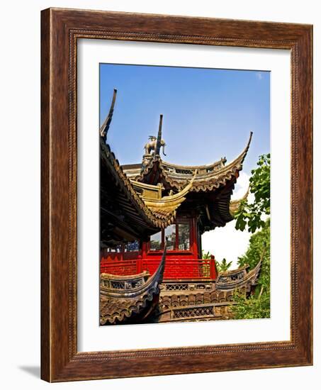 Pagoda at Yuyuan Garden, Old Town, Shanghai, China-Miva Stock-Framed Photographic Print